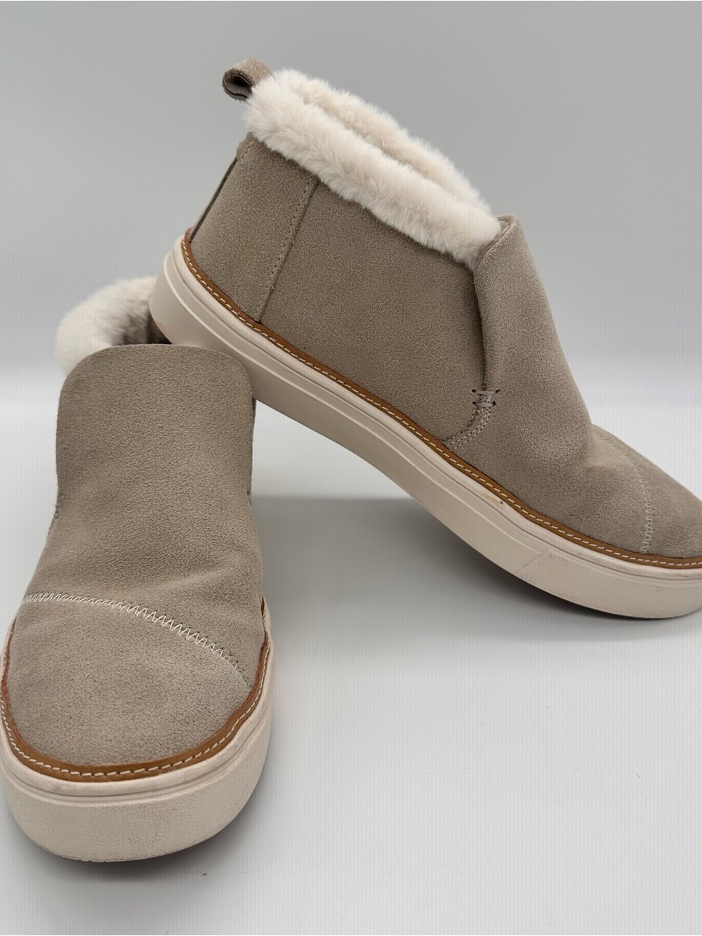 Toms Mocasín Style Suede Slip On Mid Cut Women's Paxton Cobblestone Shoes 8